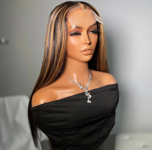 straight highlight wig
