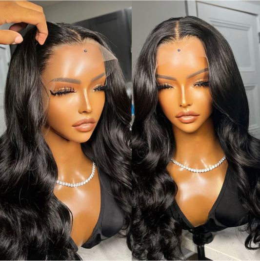 Glueless body wave wig