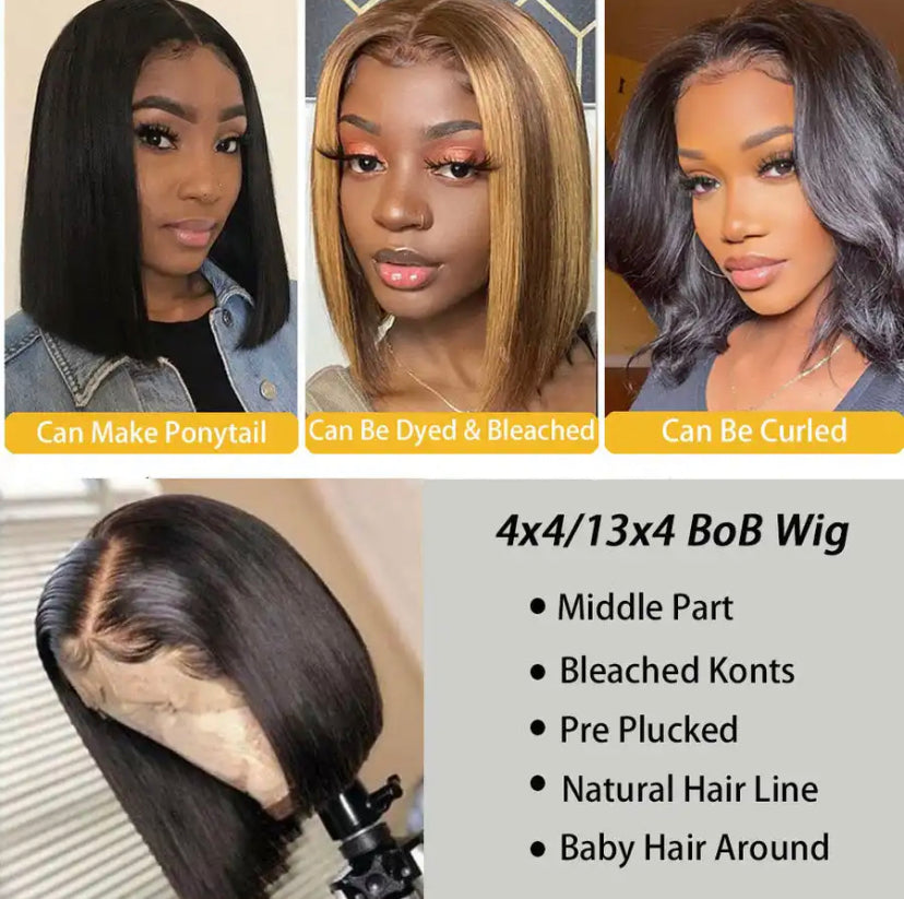 Straight bob wig